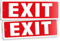 iSYFIX Exit Sign – 2 Pack 12x4 Inch – 100% Rust Free .040 Aluminum Signs by iSYFIXPREMIUMSIGNS