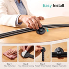 Cable Management Under Desk, 2026 New Upgraded Cord Organizer, Silicone Cable - Image 6