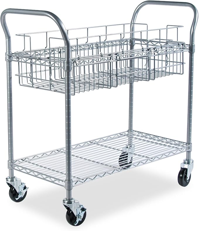 Safco 5236GR Wire Mail Cart Holds 150 Legal Folders, Sold Separately by SafcoProducts