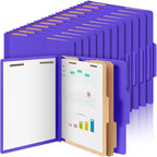 Skyygemm 60 Pcs Classification Folders Letter Size, 2 Divider Pressboard File by Skyygemm
