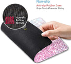 IMAYONDIA Pink Blue Sparkly Mouse Pad Cute, Rectangle Non-Slip Rubber Glitter - Image 3