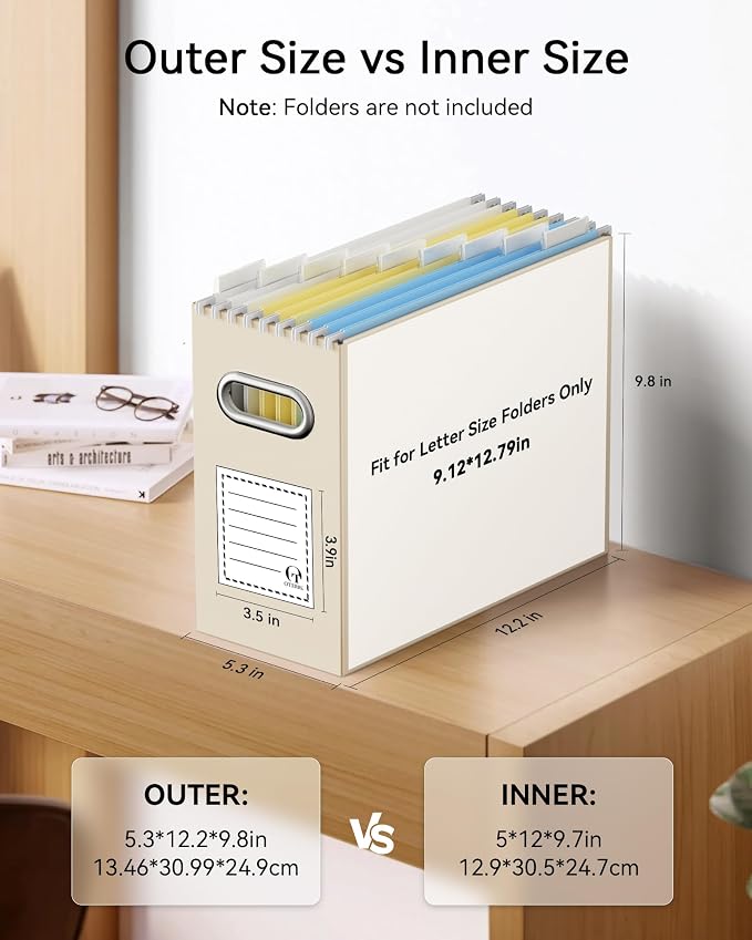 Oterri Cardboard File Organizer Box - Image 2