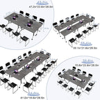 WYMHYZ Conference Table Flip Top Mobile Conference Room Tables, Folding - Image 3