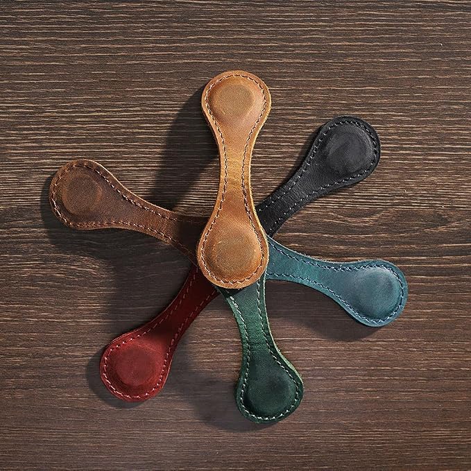 Personalized Magnetic Leather Bookmark, 26 Letters Custom Leather Bookmarks - Image 2