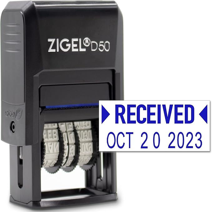 ZIGEL D50 Date Stamp with Received by ZIGEL