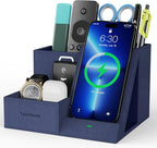 TopMade Wireless Charger with Desk Nightstand Organizer, Leather Pen Pencil by TopmadeProduct-Ordernow