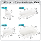 Vtopmart 25 PCS Plastic Drawer Organizers Set, 4-Size Versatile Bathroom and - Image 2