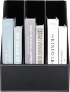KINGFOM Desktop Wooden Leatherette Magazine File Holder-Organizer-3 Compartment - Image 4