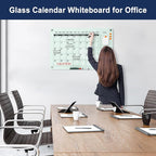 TSJ OFFICE Glass Calendar Whiteboard - Image 7