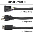 Moxita 25ft - 1/4 inch Cord Protector Cable Sleeve Split Wire Loom Tubing - Image 2