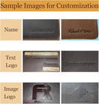 Geslun Personalized Genuine Leather 3 Ring Binder, Custom Engraved 8.5 x 11 - Image 2