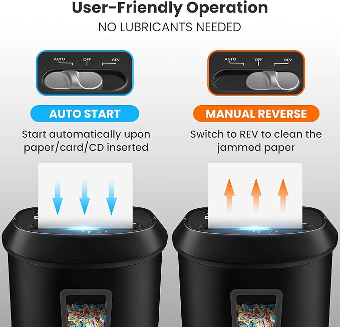 VidaTeco Paper Shredder 14-Sheet Cross-Cut Shredder - Image 5