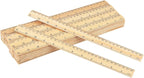 144 Packs Wooden Rulers, 12 Inch Double Sided Wood School Ruler by GNIEMCKIN