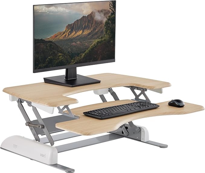 Vari VariDesk Pro Plus 36 Standing Desk Converter – 11 Height Settings + Spring by Vari
