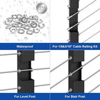 BLIKA 20Pack Cable Railing Adhesive Sleeves - Image 8