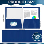 Yeaqee 125 Pack 2 Pockets Glossy Laminated Paper Folder First Day of School - Image 2