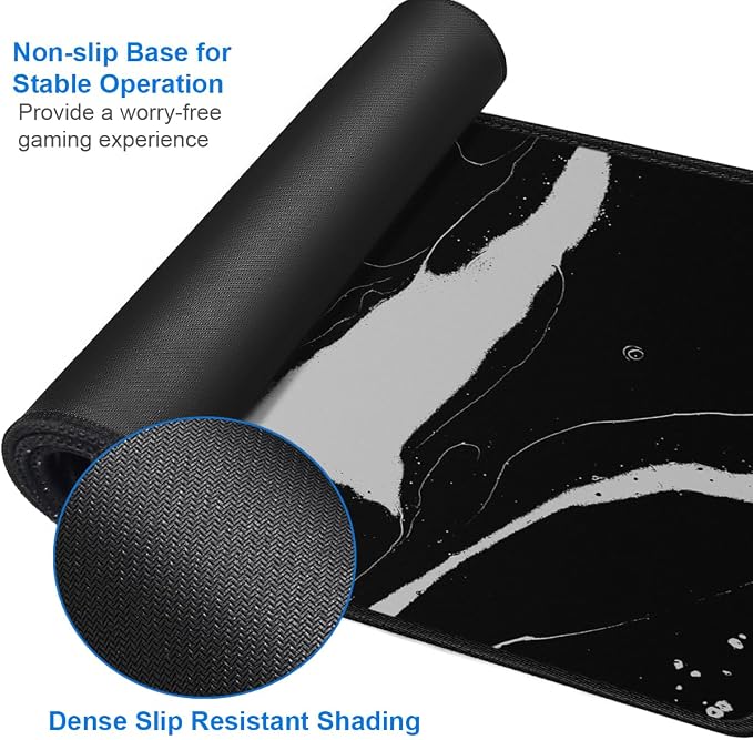 Large Mouse Pad, 31.5x15.7 inch Large Extended Computer Keyboard Mouse Mat - Image 4