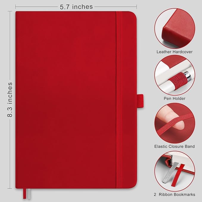 RETTACY Bullet Dotted Journal Notebook, 320 Numbered Pages, A5 Medium Size - Image 2