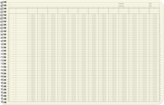 BookFactory Accounting Ledger Notebook/Large 13 Column Accounting Ledger - Image 3