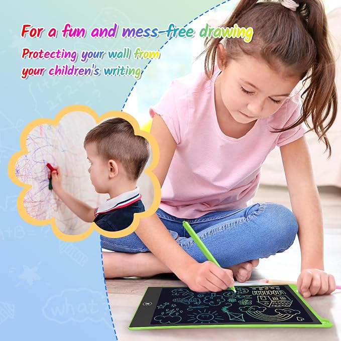 TECJOE 2 Pack LCD Writing Tablet, 10 Inch Colorful Doodle Board Drawing Tablet - Image 5