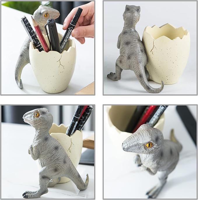 Banllis Cute Pencil Holder Funny Dinosaur Desk Accessories, Pen Organizer - Image 3