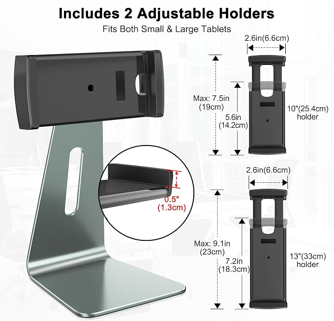 AboveTEK Elegant Tablet Stand, Aluminum Holder - Image 5