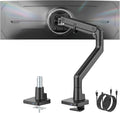 monTEK Single Monitor Arm with USB A/C, Ultrawide Monitor Stand by monTEK