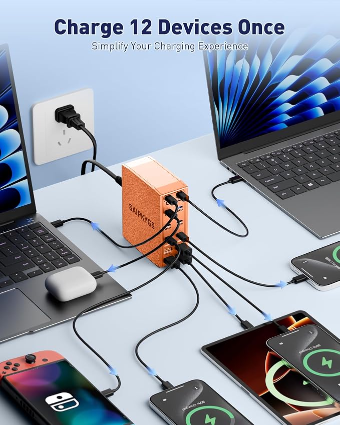 SAIPKYGS USB Charging Station, 12-Port USB C Charger Block - Image 4