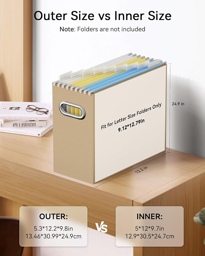 Oterri Cardboard File Organizer Box - Image 2