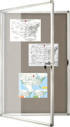 BEST BOARD Enclosed Bulletin Board Lockable Display Case Message Board by BEST+BOARD