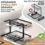 Dihmpor Under Sink Organizer and Storage, Slide Out Under Cabinet Storage Pull - Image 3
