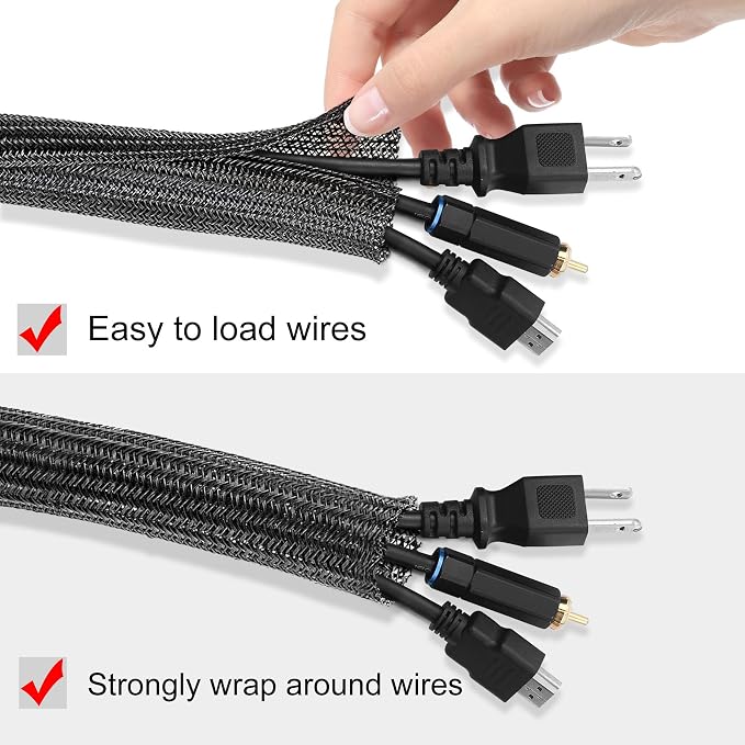 Moxita 25ft - 1 inch Cable Protector Sleeve Split Wire Loom Tubing - Image 2