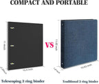 INFUN Telescoping 3 Ring Binder, Portable Plastic Binder - Image 3