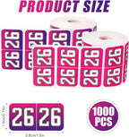 1000pcs 2026 Year Stickers, 3/4x1-1/2 Inch 26 Year Colored Self-Adhesive - Image 2