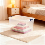 2 Pack 66 Quart Heavy-Large Clear Plastic Storage Bins - Image 5