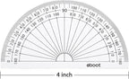 EBOOT 50 Pcs Math Protractors Plastic Protractor 180 Degrees, 4 Inches - Image 3