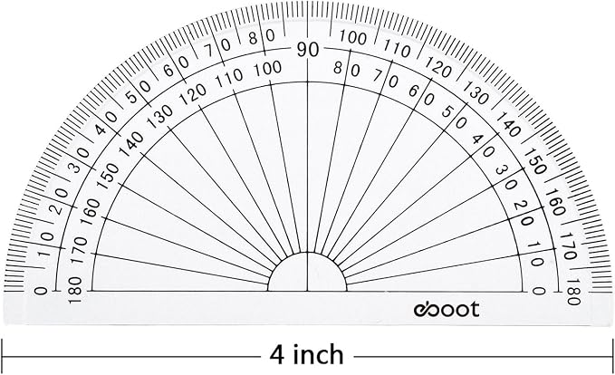 20 Pack Plastic Protractor, 180 Degrees Protractor - Image 3