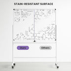 VUSIGN Rolling Dry Erase Board, 48 x 36 Inches Double-Side White Board on Wheels - Image 5