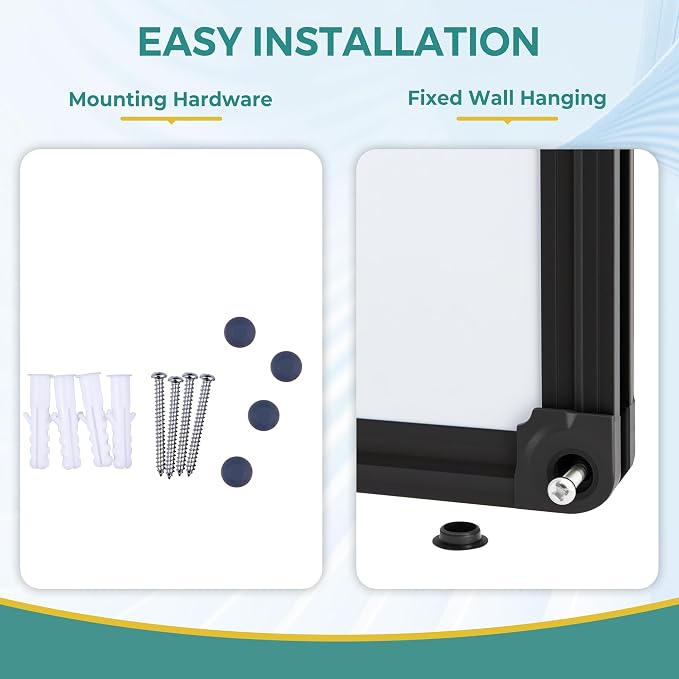 Dry Erase Board for Wall, 48 x 24 Inches Presentation Magnetic Whiteboard - Image 3