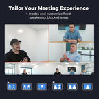 COOLPO Camera 360, 4K Video Conference Room Camera System, AI Driven Speaker - Image 4