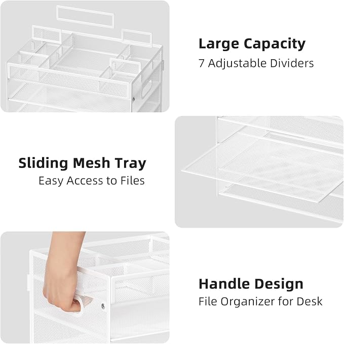 Marbrasse 5-Tier Letter Tray Paper Organizer - Image 3