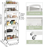 Sywhitta 6-Tier Plastic Rolling Utility Cart - Image 7