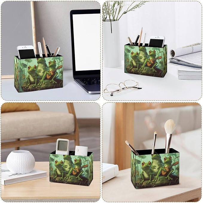 Famame Cute Funny Frog Music Team Pencil Holder - Image 3