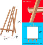 MEEDEN Table Easel Stand for Display: 3 Pack 20 Inch Art Beech Wooden Tabletop - Image 2