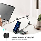 6 Pack Magnetic Cable Clip Organizer Cord Holder, Picozon Adhesive Cable - Image 3