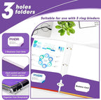 Two Pocket Portfolio Folders, PANDRI 60 Pack 3 Hole Punched 2 Pocket Folders - Image 4