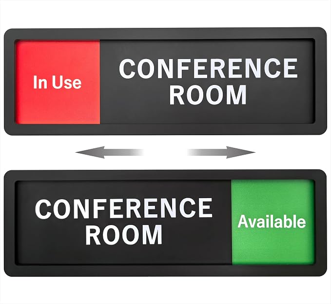 Conference Room Sign – In Use/Available Slide Switch Sign, Premium Durable by Unknown
