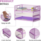Marbrasse 3 Tier Paper Organizer Letter Tray, Mesh File Organizer - Image 4