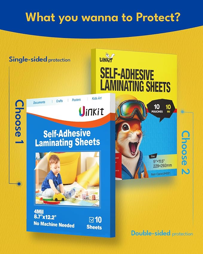 Uinkit 50-Pack Business Card Laminating Pouches, 10Mil Thick Double-Sided Seal - Image 6