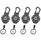 MNGARISTA 4-Pack Retractable Keychain, Heavy Duty Carabiner Badge Holder by MNGARISTA